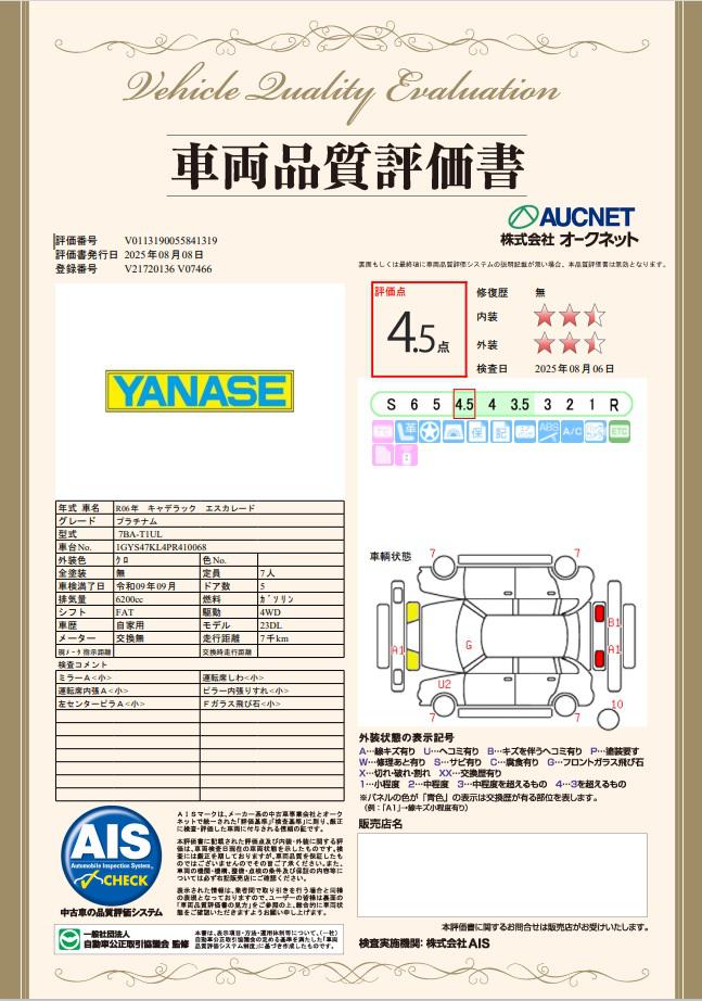 品質評価書