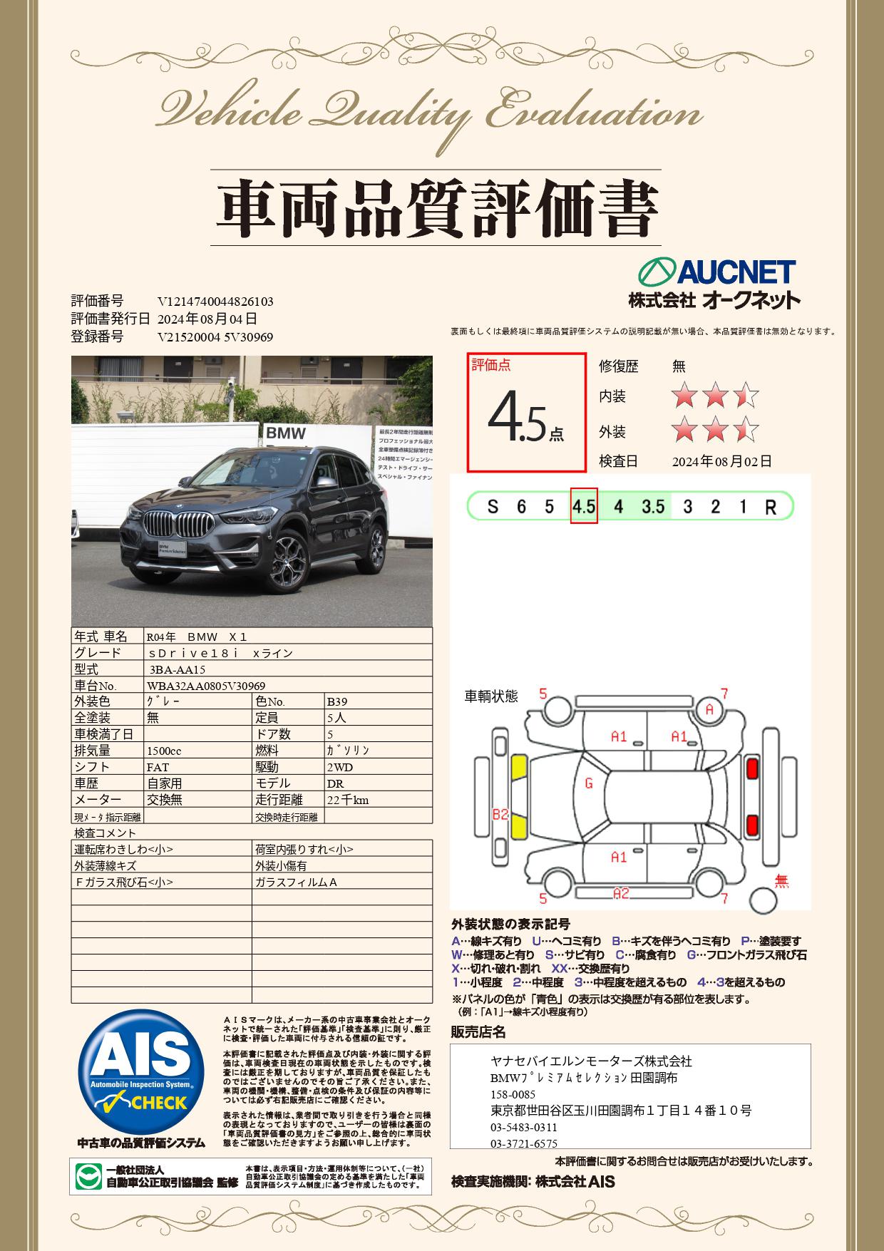 品質評価書