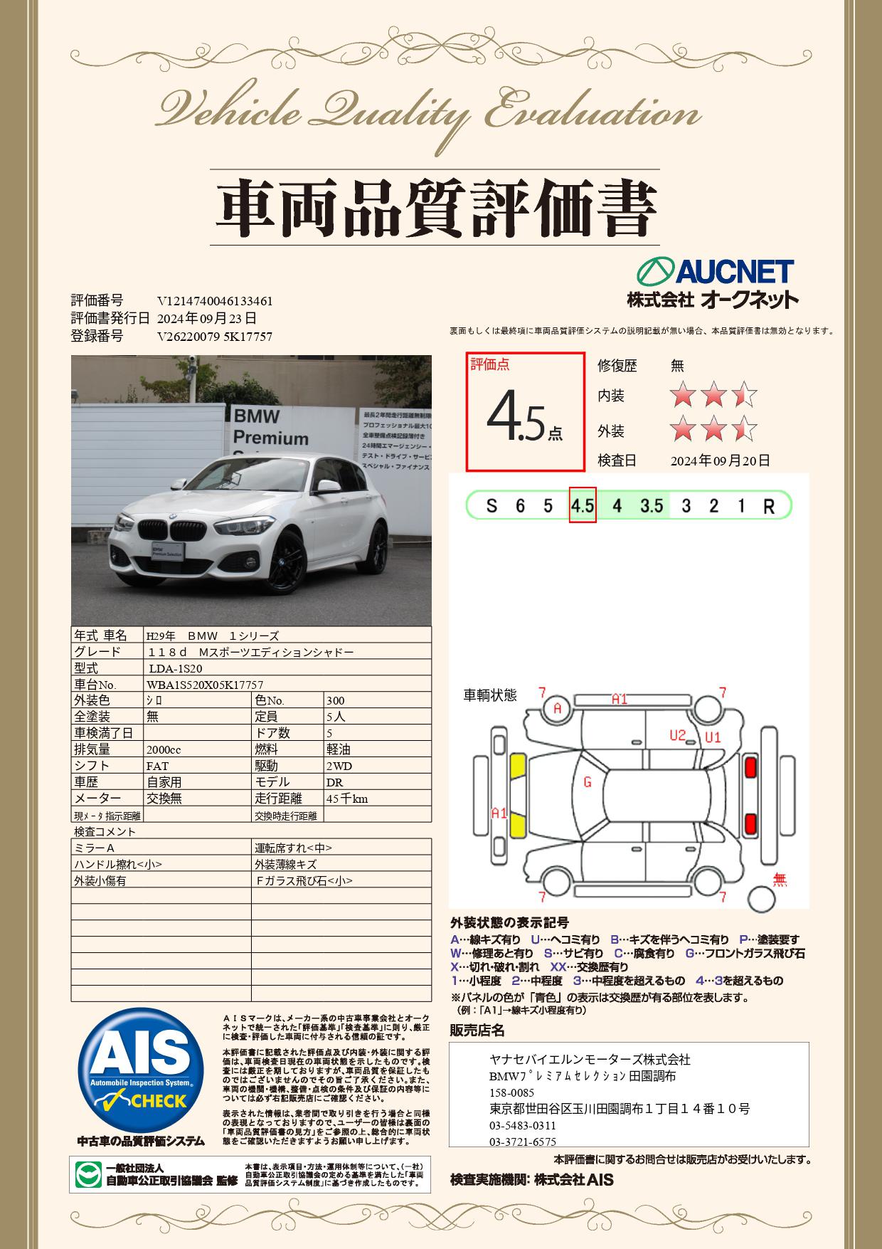 品質評価書