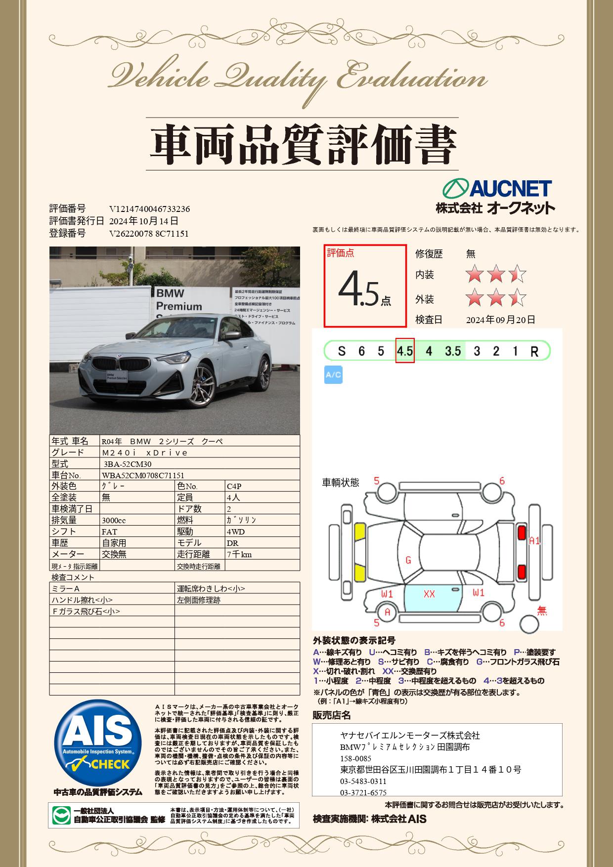 品質評価書