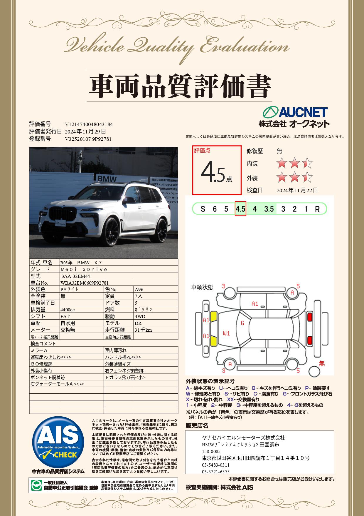 品質評価書