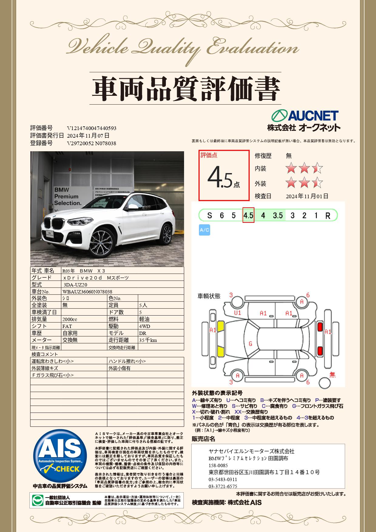 品質評価書