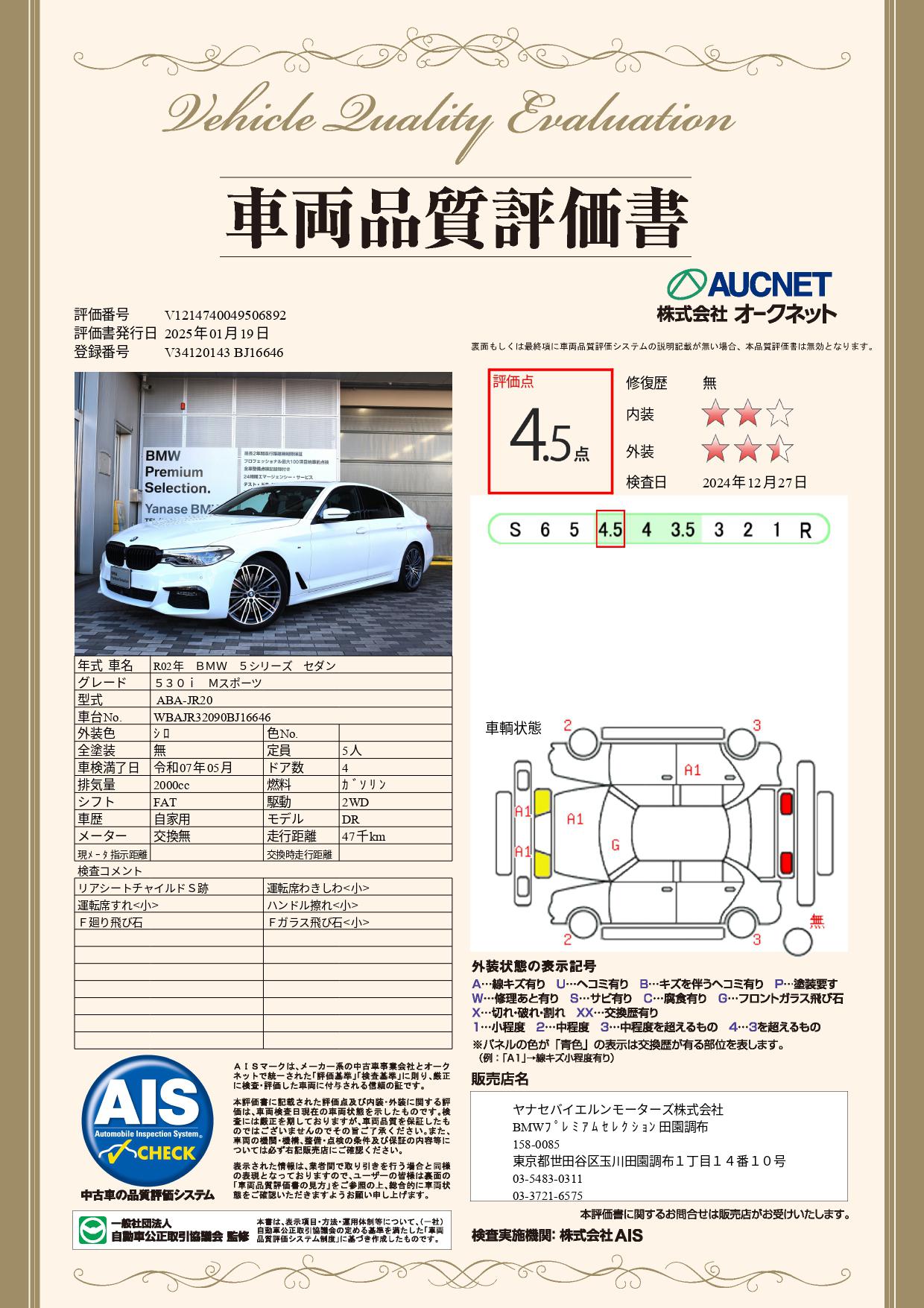 品質評価書