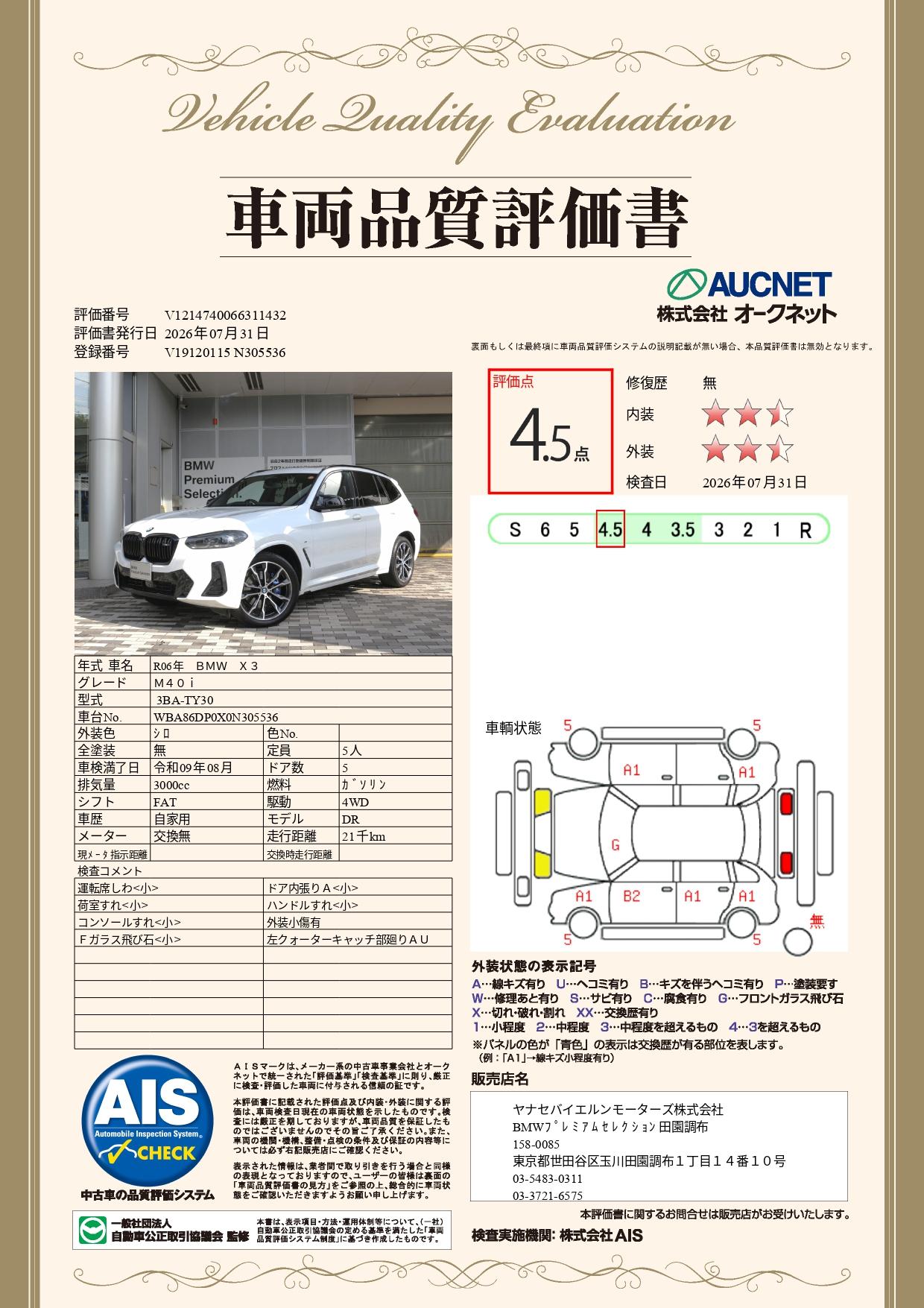 品質評価書