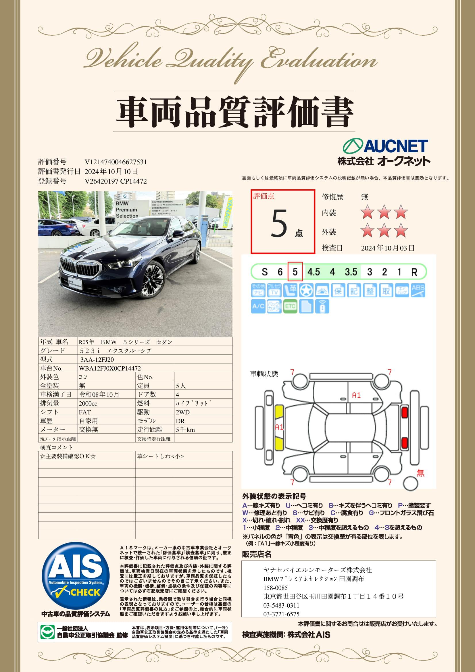 品質評価書