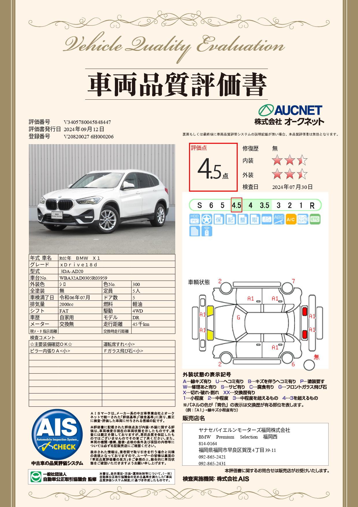 品質評価書