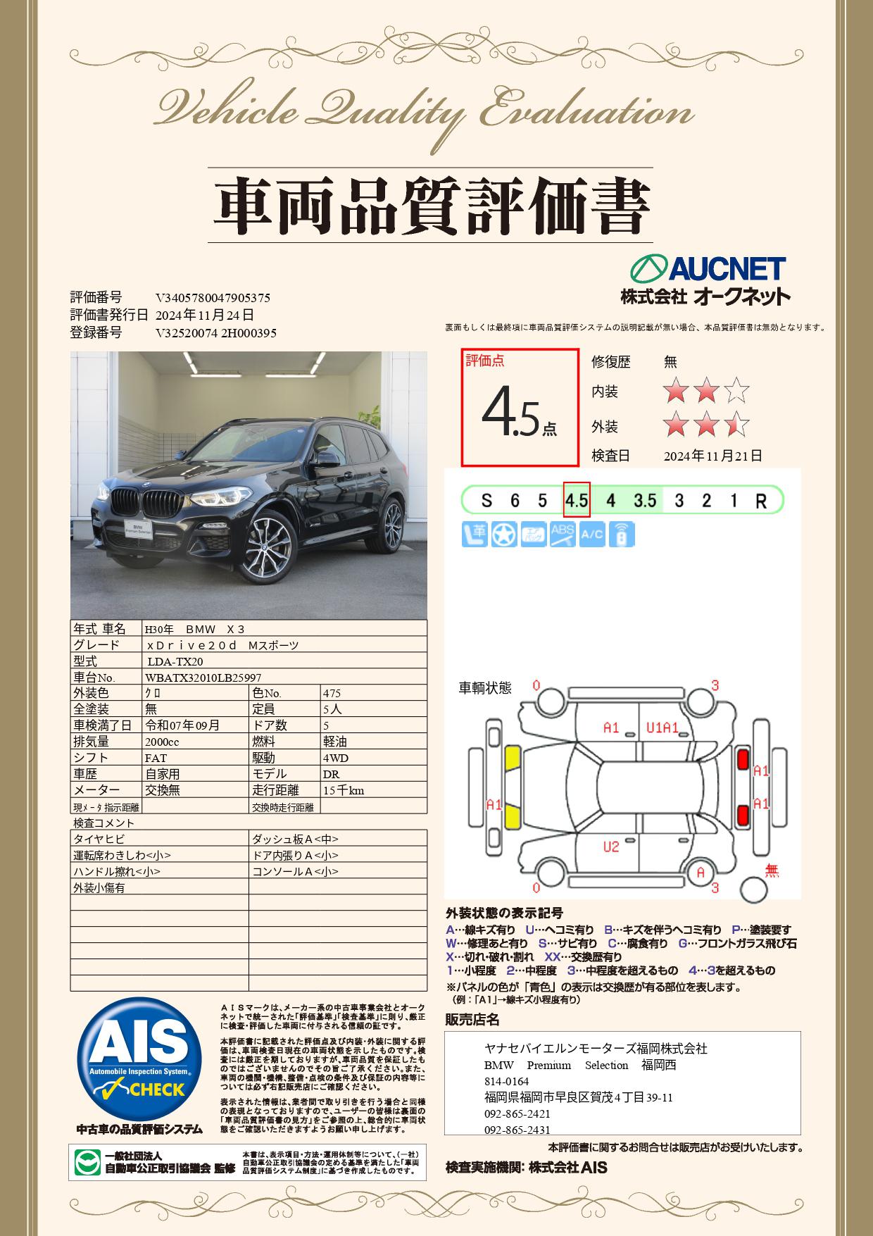 品質評価書