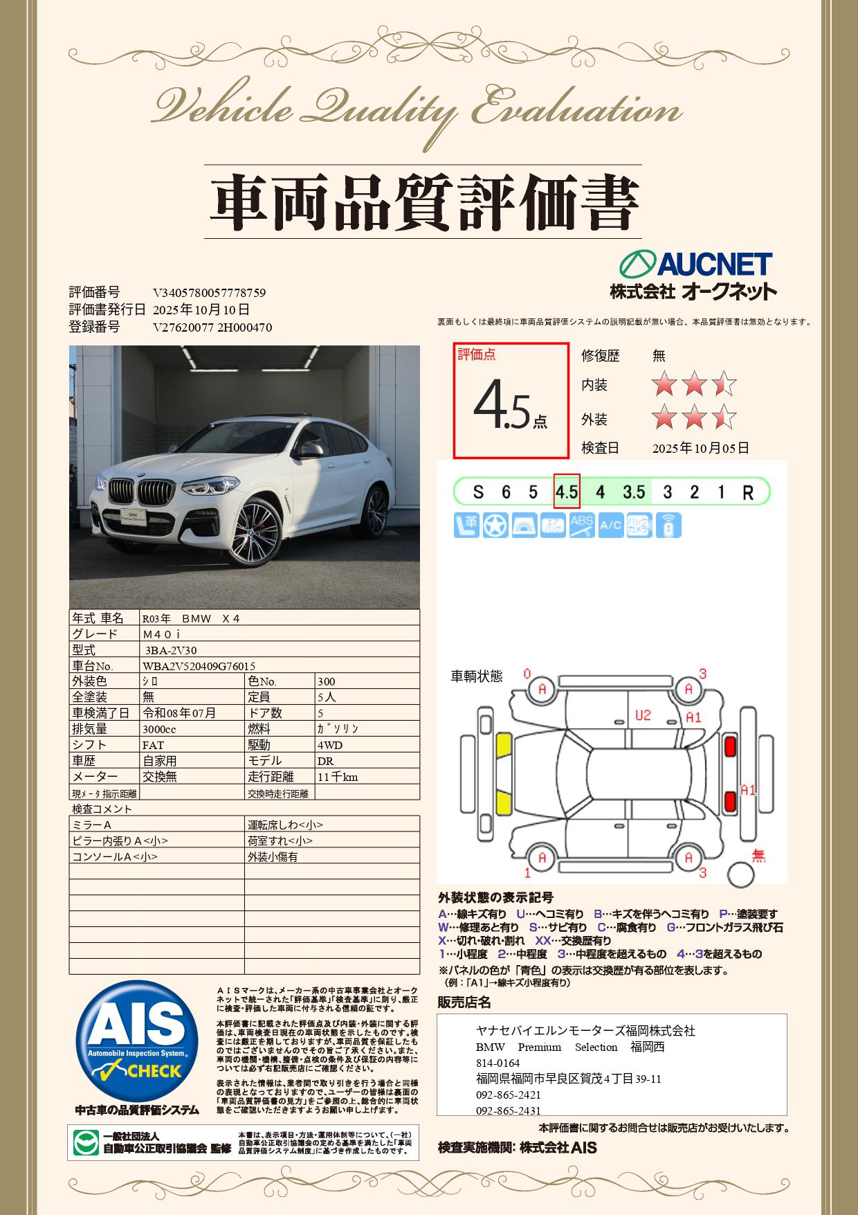 品質評価書